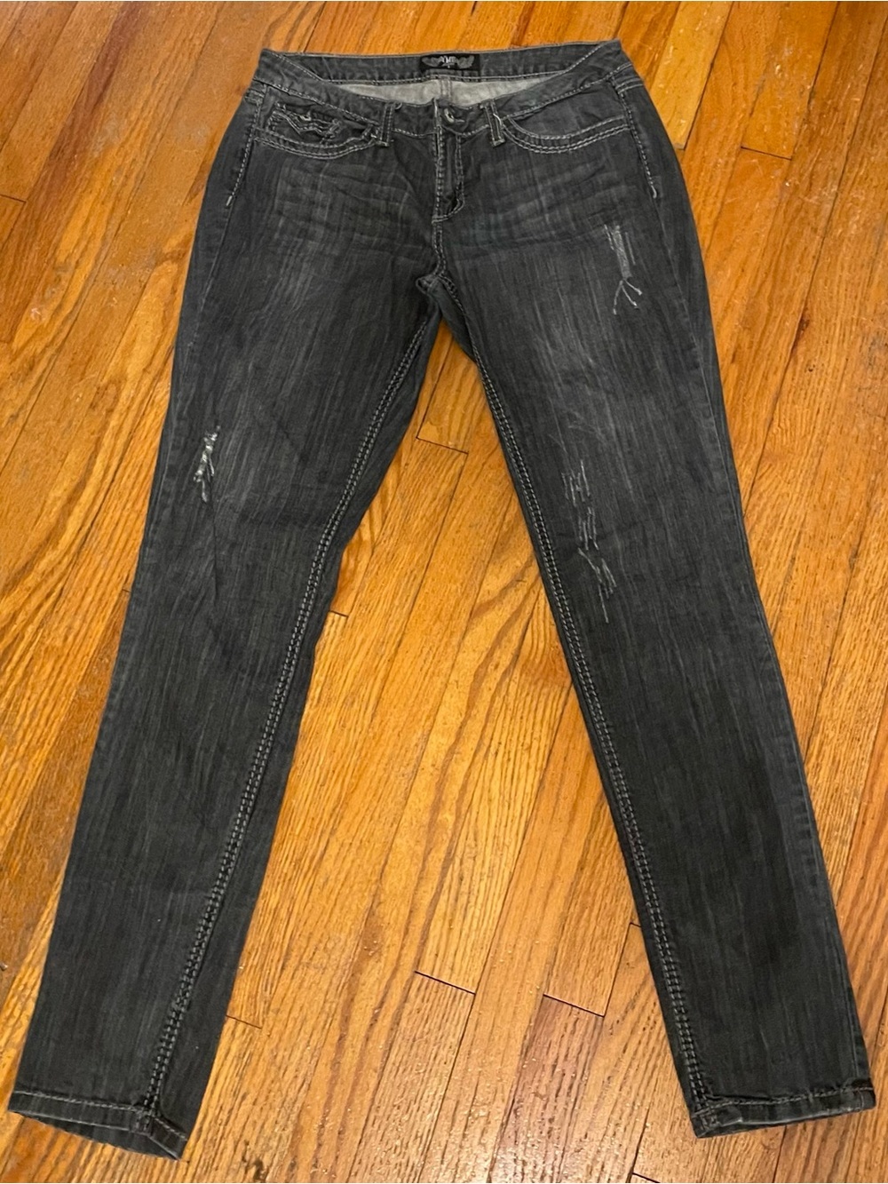 YMI Black Skinny Distressed Jeans